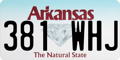 AR license plate 381WHJ