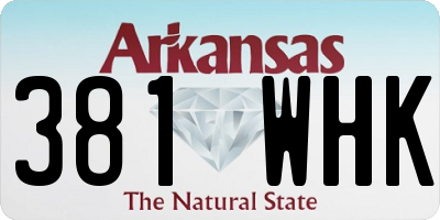 AR license plate 381WHK