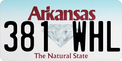 AR license plate 381WHL