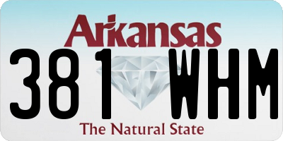 AR license plate 381WHM