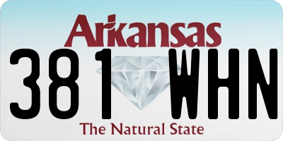 AR license plate 381WHN
