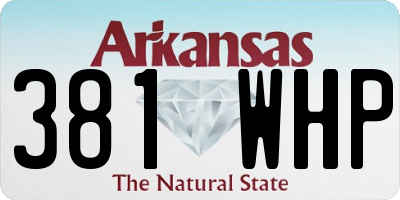AR license plate 381WHP