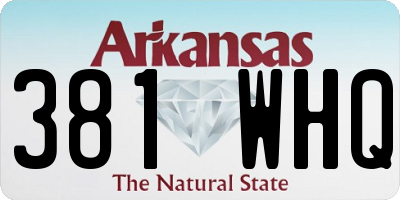 AR license plate 381WHQ
