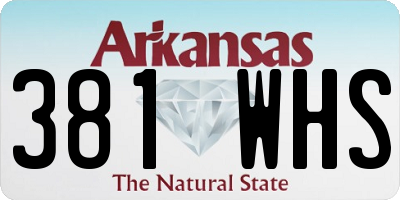 AR license plate 381WHS