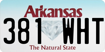AR license plate 381WHT
