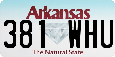 AR license plate 381WHU