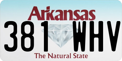 AR license plate 381WHV