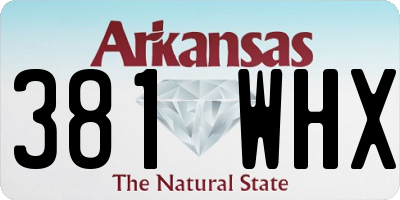 AR license plate 381WHX