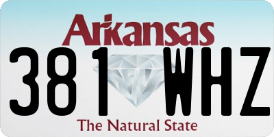 AR license plate 381WHZ