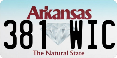 AR license plate 381WIC