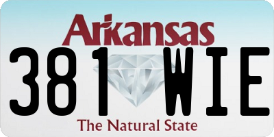 AR license plate 381WIE