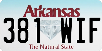AR license plate 381WIF