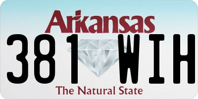AR license plate 381WIH
