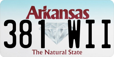 AR license plate 381WII