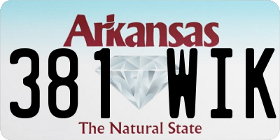 AR license plate 381WIK