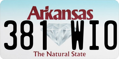 AR license plate 381WIO