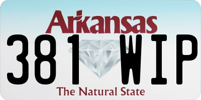 AR license plate 381WIP
