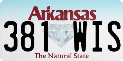 AR license plate 381WIS