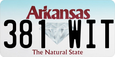 AR license plate 381WIT