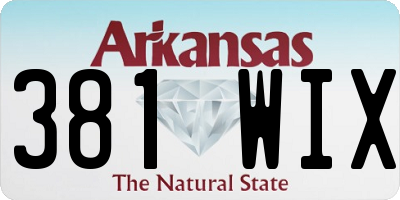 AR license plate 381WIX
