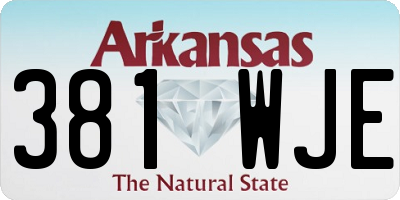 AR license plate 381WJE
