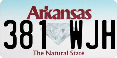 AR license plate 381WJH