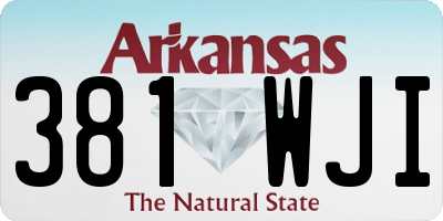 AR license plate 381WJI