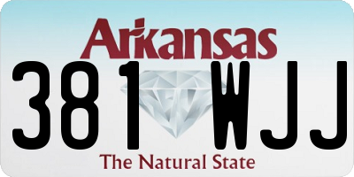 AR license plate 381WJJ