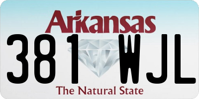 AR license plate 381WJL