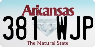AR license plate 381WJP