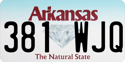 AR license plate 381WJQ