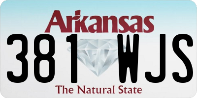 AR license plate 381WJS