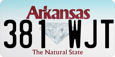 AR license plate 381WJT