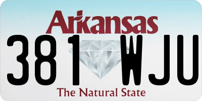 AR license plate 381WJU