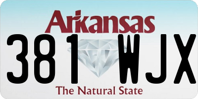 AR license plate 381WJX