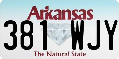 AR license plate 381WJY