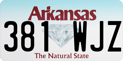 AR license plate 381WJZ