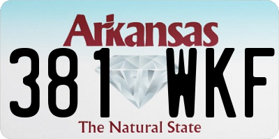 AR license plate 381WKF