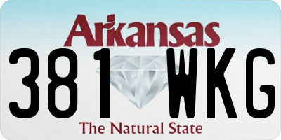 AR license plate 381WKG