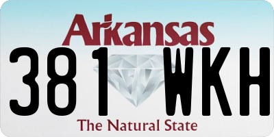 AR license plate 381WKH