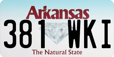AR license plate 381WKI