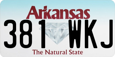 AR license plate 381WKJ