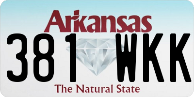 AR license plate 381WKK