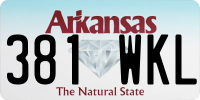 AR license plate 381WKL