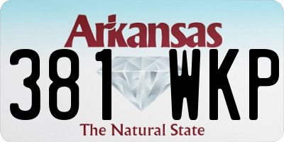 AR license plate 381WKP