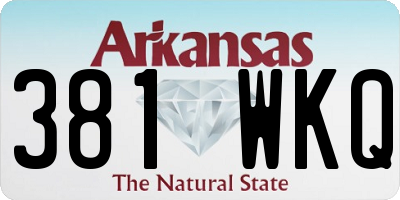 AR license plate 381WKQ