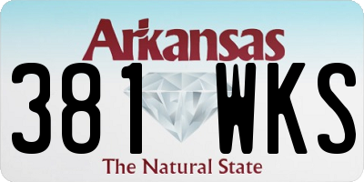 AR license plate 381WKS