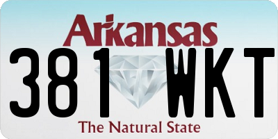 AR license plate 381WKT