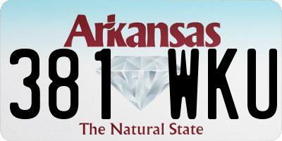 AR license plate 381WKU