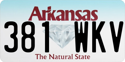 AR license plate 381WKV